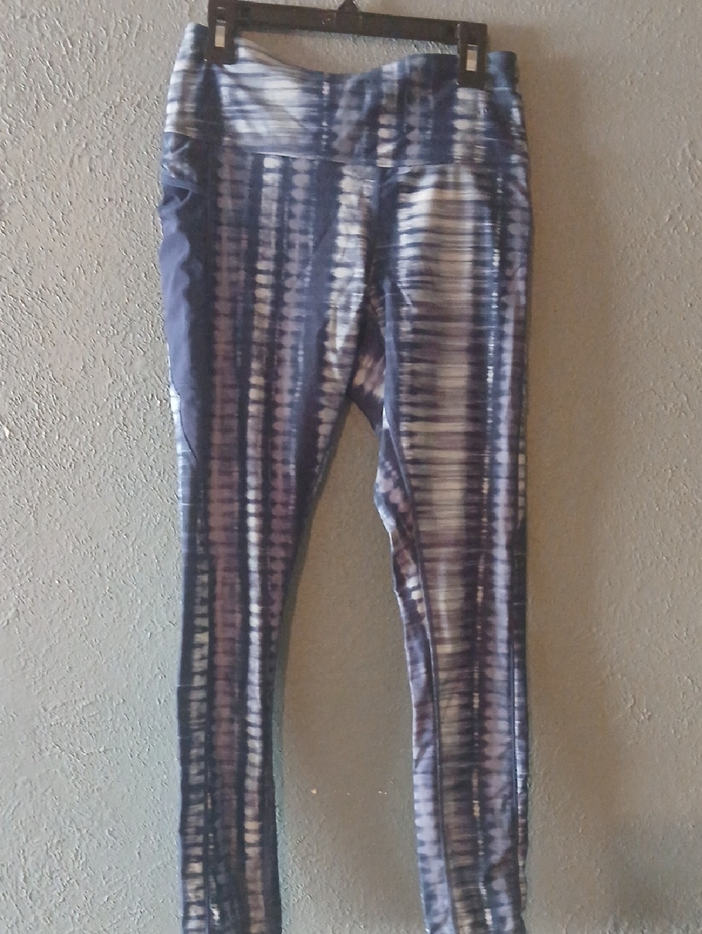 Prana Navy and White Tie-Dye Leggings